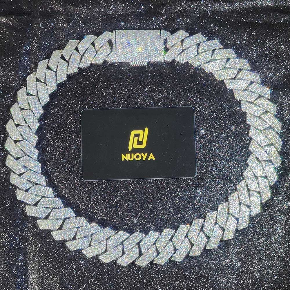 Hip Hop Jewelry 25mm 6 Rows Cuban Chain Necklace Gold Plated Iced Out Cz Prong Necklace Thick Cuban Link Chain For Men Gift