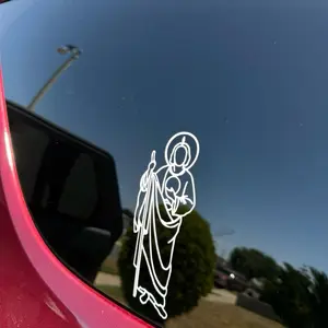 San Judas Outline Vinyl Decal Sticker For Cars Vehicle Exterior Decoration