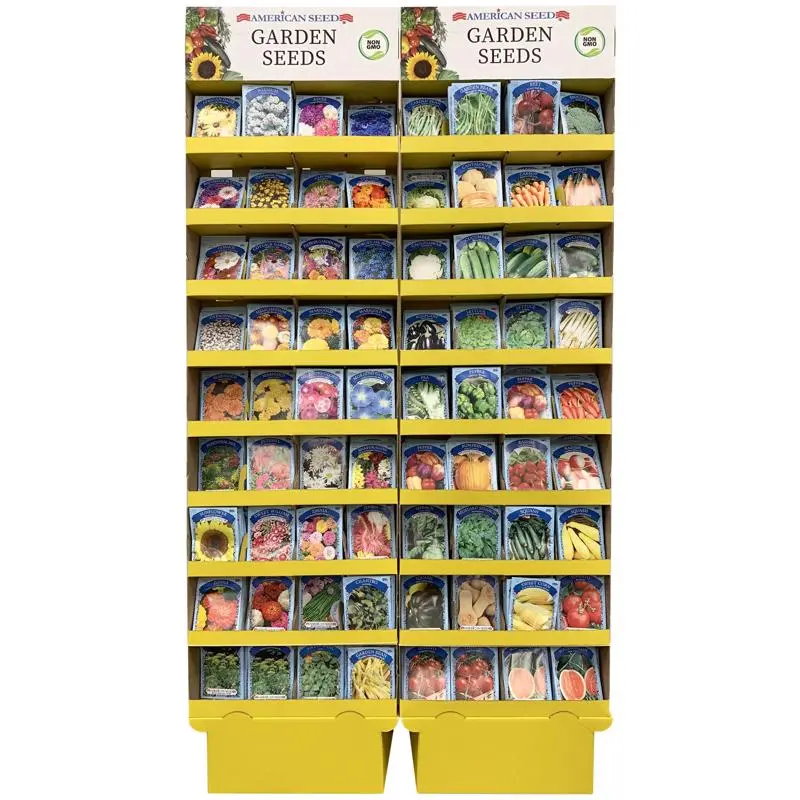 American Seed 7037323 Green Garden Assorted Seed Display, Pack of 800, Plant Seeds, Seed Variety Pack, Plant Herbs, Vegetable Fruit Seeds