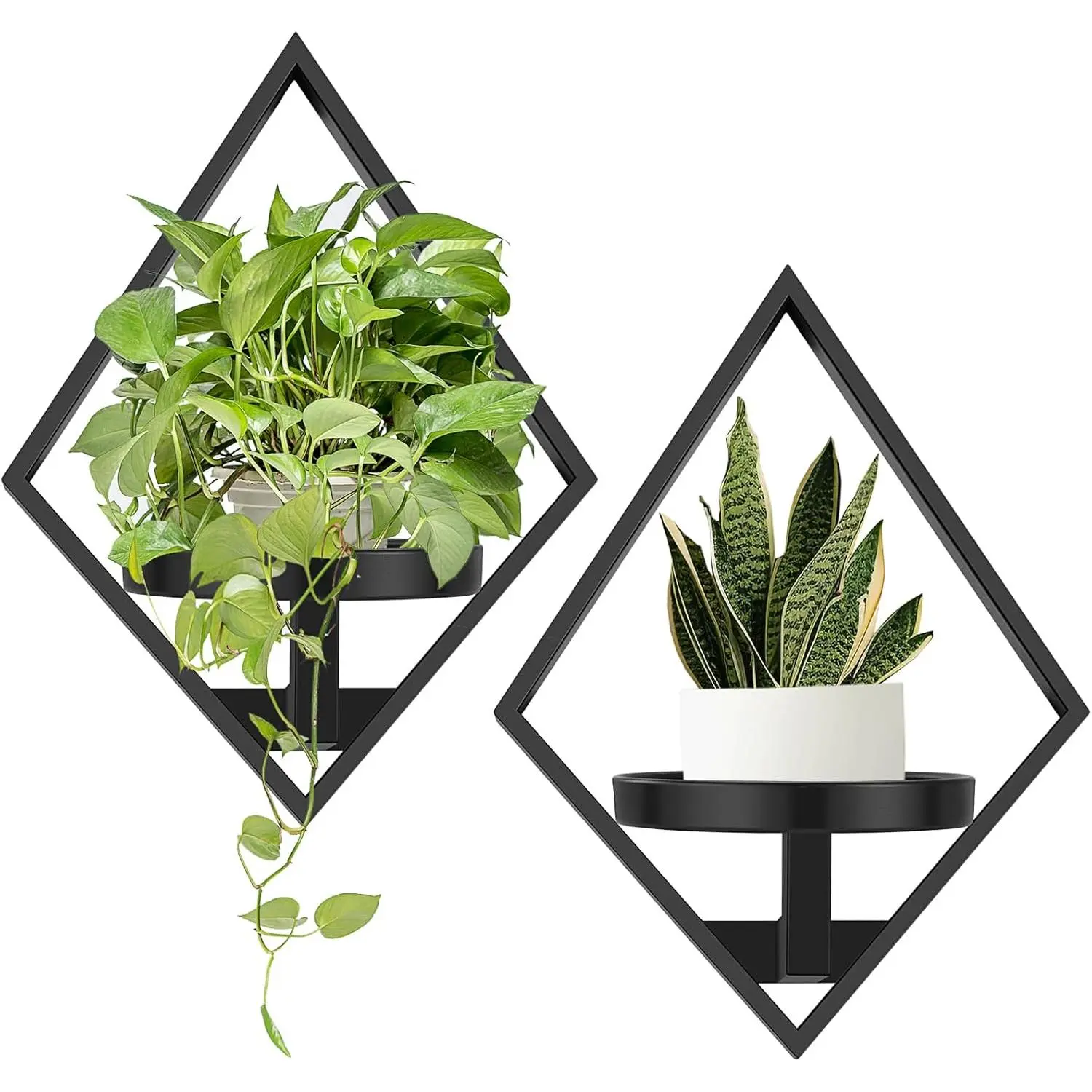 Wall  Holder, 2 Pack Metal Floating  Shelf Indoor, Window Sill  Shelf for Bedroom Bathroom Living Room Home Office