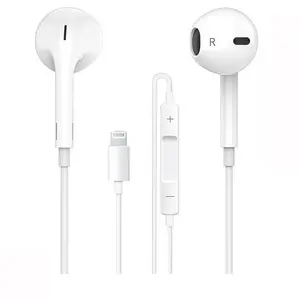 Lightning MFi Certified Wired Earbuds for iPhone, Built-in Mic & Volume Control, Noise Reduction, Compatible with iPhone 14/13/12/11/X/8/7/SE/Pro/Max/Plus, All iOS Systems