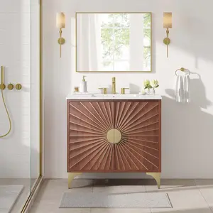 Daylight 36" Bathroom Vanity in White Walnut
