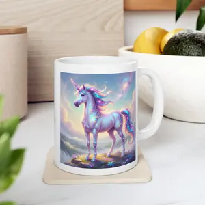 Fantasy Collection l Rainbow Unicorn Ceramic Mug