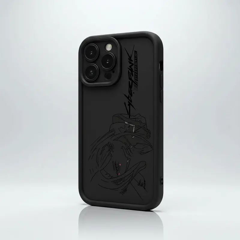 Edgy Cyberpunk Rebecca Line Art Phone Case | Anime Core Vibe for iPhone17/17PROMAX/17PRO/16/15/14/13/12/GALAXYS21/S22/S23/S24 Celestial Eye Layered Phone Case exquisite craftsmanship Cool trend BOBOJT1537004