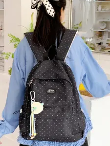New Polka Dot Travel Backpack for Women, Stylish Large Capacity Backpack for Students, Artistic Design with Comfortable Straps