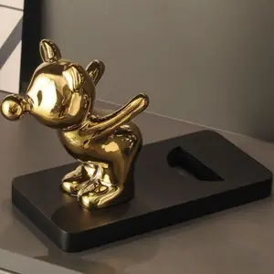 Creative Violent Bear Wine Rack Bottles for Living Room Sideboard Cabinet Decoration, Stylish Home Bar Accessory, Unique Gift Idea