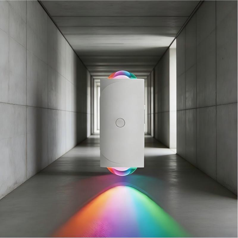 Rechargeable Motion Sensor Night Light, Magnetic RGB Color Changing LED Ambient Lighting, Mini Battery Powered Indoor Wall Lamp for Hallway, Stairs, Bathroom & Kids Room (USB-C)