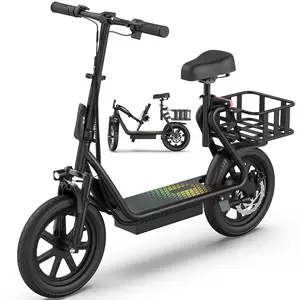 48V 22.5Ah Electric Scooter – 22MPH Max Speed, 21-27 Mile Range, Rear Basket, Smart Commuting for Adults