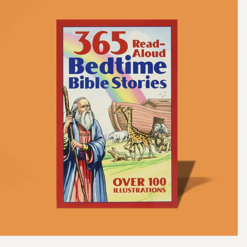 365 Engaging Bedtime Bible Stories Trade Paperback Book - Portable, Illustrated Children's Literature, Moral Teaching, Inspirational, On-the-Go Kids' Gift