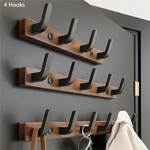Wooden Coat Rack Wall Mounted, Multi-Rack Design, Durable & Stylish Storage Solution for Coats Bags Hats & More, Wall Mounted Hanger