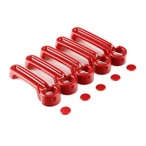 For 2007-2017 Jeep Wrangler JKU 4-Door Door Handle Cover Inserts & Tailgate Handle Cover Trim Car Interior Accessories, ABS Auto Exterior New