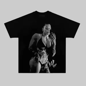 Rhea Ripley Menswear Short-Sleeve Cotton Fabric Loose T-Shirt - Wrestling-Inspired Graphic Tee for Sports Entertainment Fans - Vintage Streetwear for Casual Wear