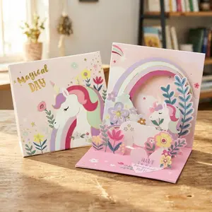 Cute Minimalist 3D Greeting Card, Universal Thank You Gratitude Card, Festive Invitation Card, Perfect for Gifts and Invitations