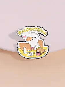 ProDucktive Work Duck Badge, Unique Humorous Fun Duck Programmer Design for Stress Relief, Perfect Desk Accessory for Coders, Office Workers and Techie, Funny
