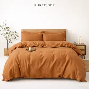 PUREFIBER Duvet Cover Set 3PCS – (1pc Duvet Cover + 2pcs Pillowcases)Soft, Breathable & Cozy Bedding