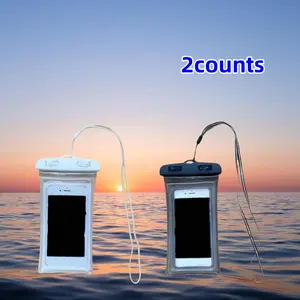 Clear Phone Dry Bag, 2 Counts Waterproof Phone Case, Floating Phone Bag for Swimming, Surfing, Diving, Boating, Outdoor Swimming Accessories