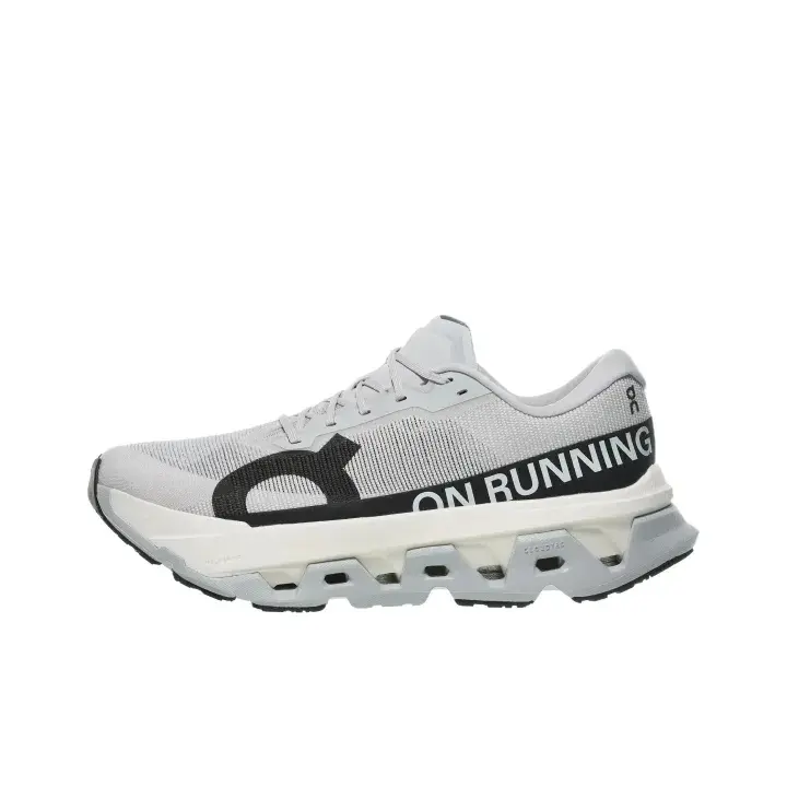 Light Gray Simple Knit Upper Black-white Contrast Logo Multi-hole Hollow Soft Elastic Outsole Light Daily Sports Footwear