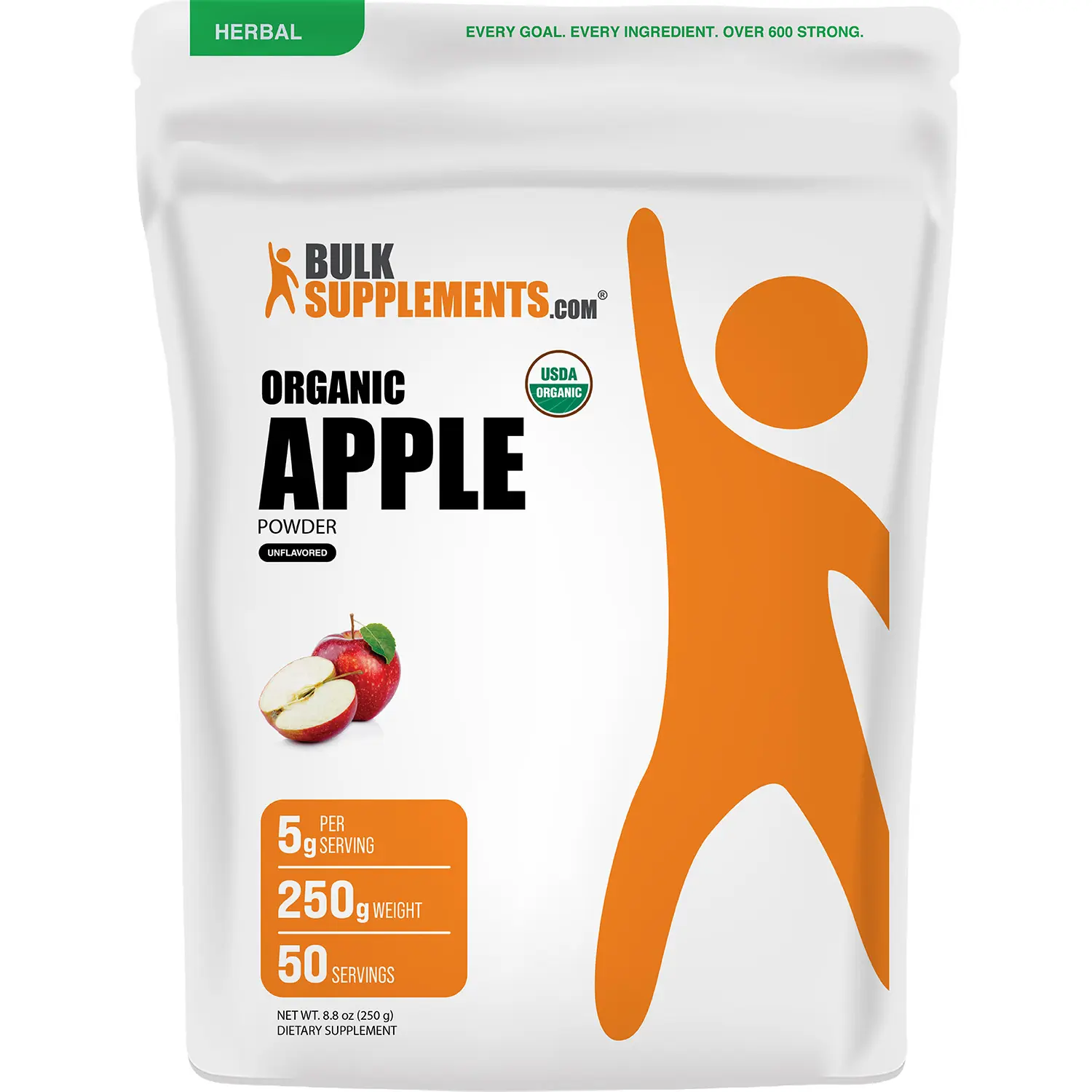 BulkSupplements - Organic Apple Powder - Heart Health - Antioxidant - Healthy Skin - 250g - 5g per Serving