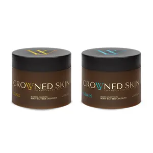 Crowned Skin Reign & King Body Butter Duo - 2 Full-Size Jars with Shea & Jojoba for Radiant Hydrating Fragrance Crowned Skin Reign & King Body Butter Duo - 2 Full-Size Jars with Shea & Jojoba for Radiant Hydrating Fragrance