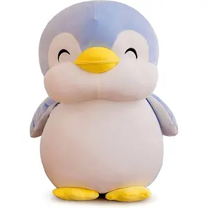 Plushies Penguin Stuffed Animal Toys, Soft Penguin Stuff Plush Doll Gift for Kids Girls Boys Girlfriend Valentines Day Gifts Throw Pillow (Blue,9.8in/