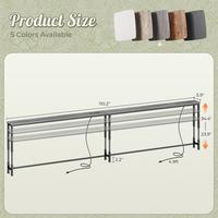 23.9’’-34.4’’ Height Adjustable, 110.2 Inch, Grey