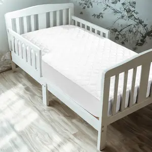 2 pieces waterproof quilted crib mattress protective cover, soft, breathable, machine washable mattress cover, suitable for crib, nursery and day care