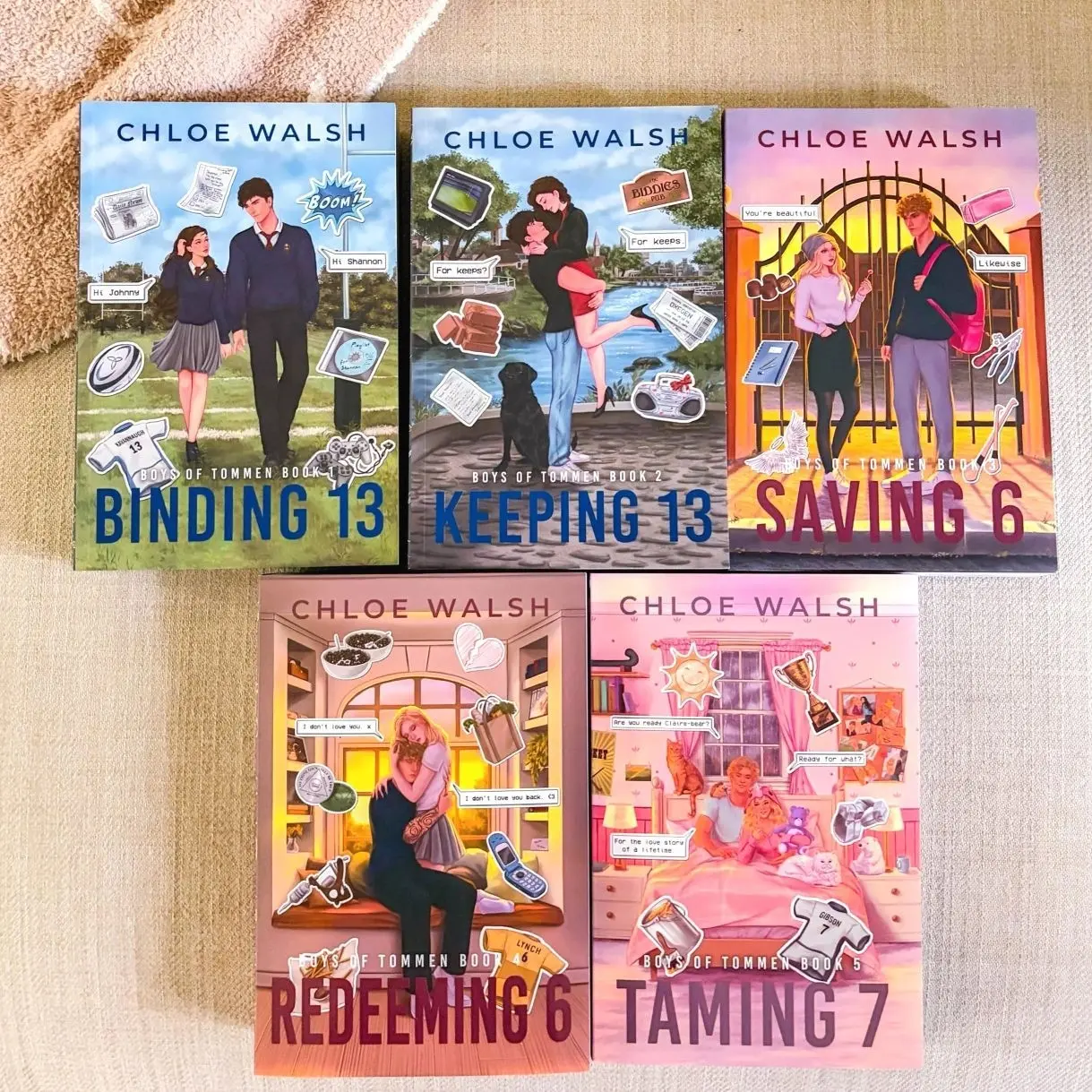 Boys of Tommen Special Edition Book Bundle, Chloe Walsh Series, Binding 13 Keeping 13 Saving 6 Redeeming 6 Taming 7 Special Edition Series Set for Romance Book Lovers