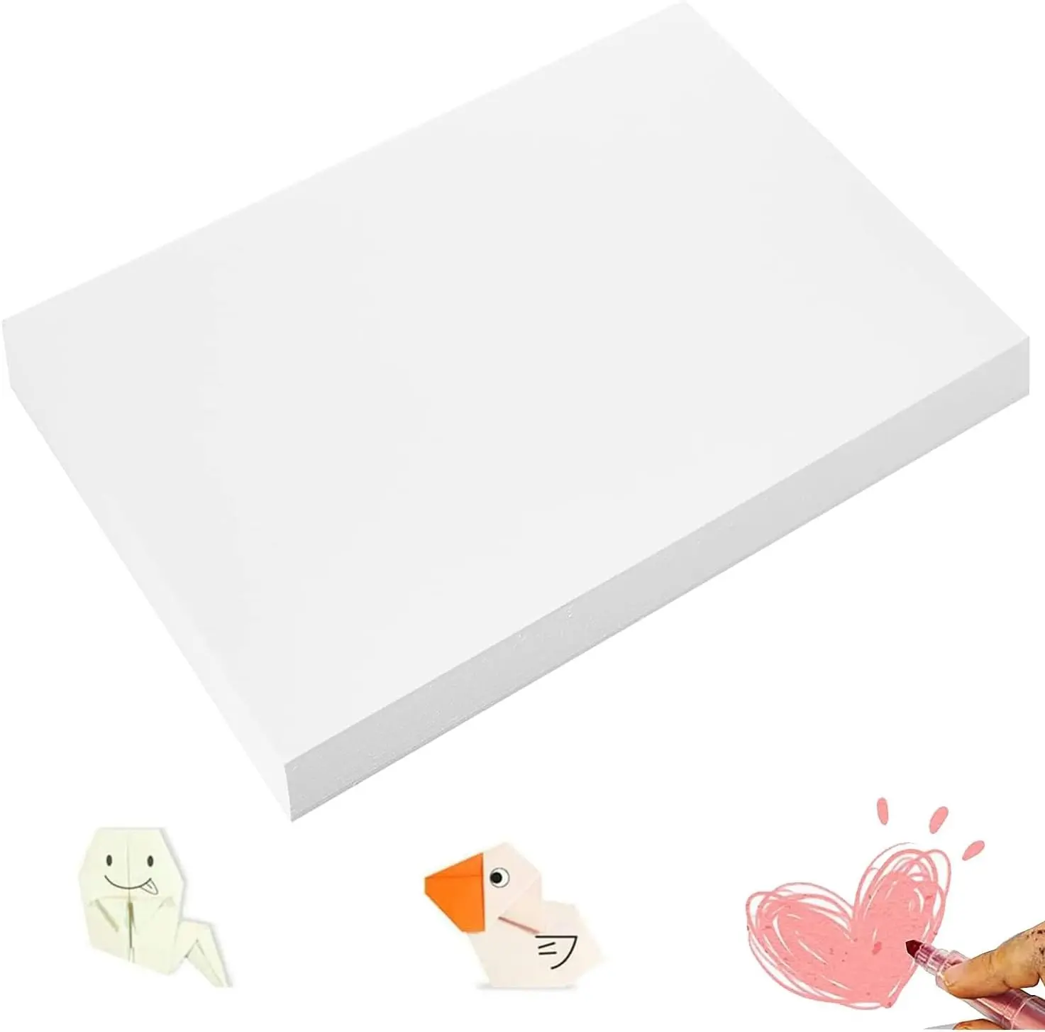300 Sheets Arts Craft Paper for Drawing 18” x 24” White Construction Paper for Art Project Supplies, Standard Weight