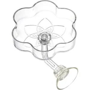 Aquarium Shrimp/Small Fish Feeding Dish Feeder Dish, Acrylic Material, Mini Size (Magnolia Shaped)