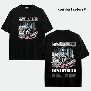 Comfort Colors Limp Bizkit UK and Europe Tour 2025 T-shirt Rap Rock Vintage Cotton Tees New Enjoy First Tshirts Unisex Fashion Crewneck Clothes Double Printed Graphic Tee Casual Menswear