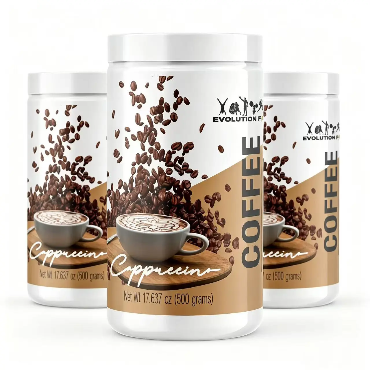 Evolution Coffee Cappuccino Flavor Beverage Creamy with L-Carnitine a Dietary Supplement Product