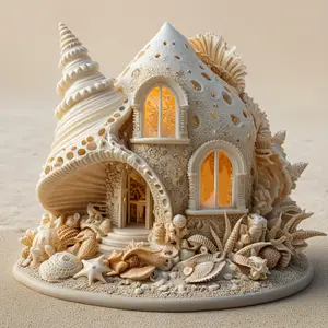 Shell House Shape Mold, Silicone Mold, Polymer Clay Mold, DIY Mold for Making Ornaments, Home Ocean Style Decor DIY Tool, Christmas and Thanksgiving Handmade Tool, Handmade Crafts