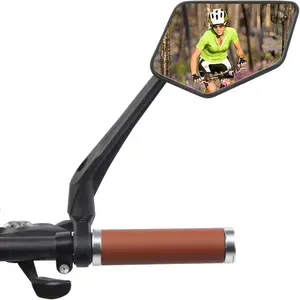 Mirror Handlebar Mount E-bikes  Mirrors, Anti-Shake 360? Rotatable  Shockproof Explosion-Proof Wide-angle Rear View Convex Mirror for   ebike