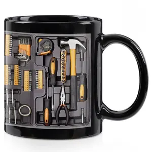 Funny Coffee Mug - Mechanic Toolbox Set, 11oz Mug for Auto Mechanics, Unique Gifts for Birthdays, Holidays, Christmas, Perfect Coffee Cupbedroom decor
