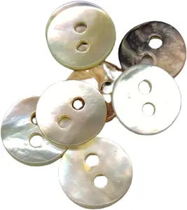 Natural Mother-of-Pearl Shell Buttons - AKOYA - 7 Sizes - Produced in Spain (8 mm)