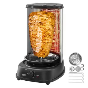 VEVOR Stainless Steel Shawarma Grill Machine Vertical Gyro Rotisserie Doner VEVOR Stainless Steel Shawarma Grill Machine Vertical Gyro Rotisserie Doner