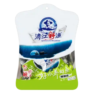 TULAOHAN Sweet and Sour Dried Fish Snacks, 110g - Savory Chinese Seafood Jerky for Snacking