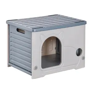 Cat Houses & Condos Rainproof Cats Outdoor Nest Four Seasons Cozy House for Small Pets Outdoor Kitten Nest