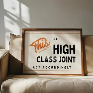 Retro Funny Poster PVintage Style This Is A High Class Joint Print Mid Century Landscape Wall Art Typography Poster Trendy No Frame
