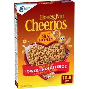 Honey Nut Cheerios Heart-Healthy Gluten-Free Breakfast Cereal Made with Whole Grain Oats, 10.8 oz
