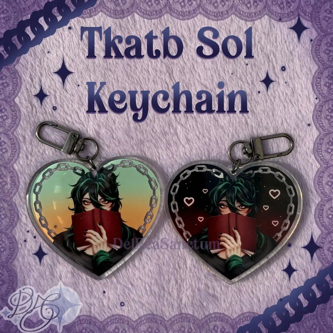 TKATB Sol Epoxy Heart shaped Acrylic Keychains