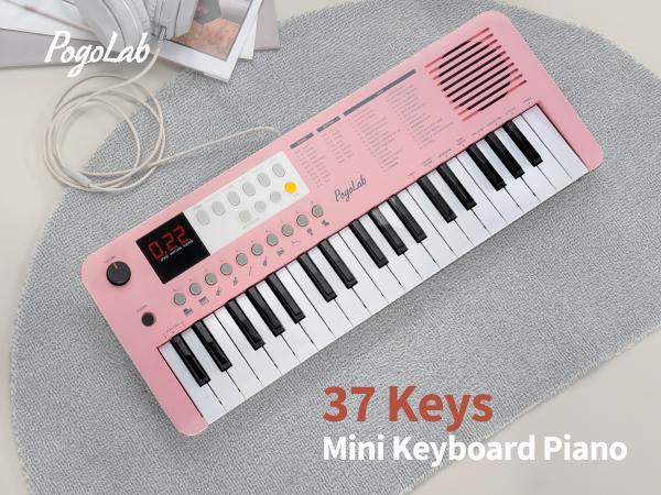 POGOLAB 37 Keys Portable Keyboard Piano, with LED Display and Built-In Speaker, Mini Piano Keyboard with Transpose and Octave Function, Small Digital Music Keyboard Gift for Beginners, Adults POGOLAB 37 Keys Portable Keyboard Piano, with LED Display and Built-In Speaker, Mini Piano Keyboard with Transpose and Octave Function, Small Digital Music Keyboard Gift for Beginners, Adults