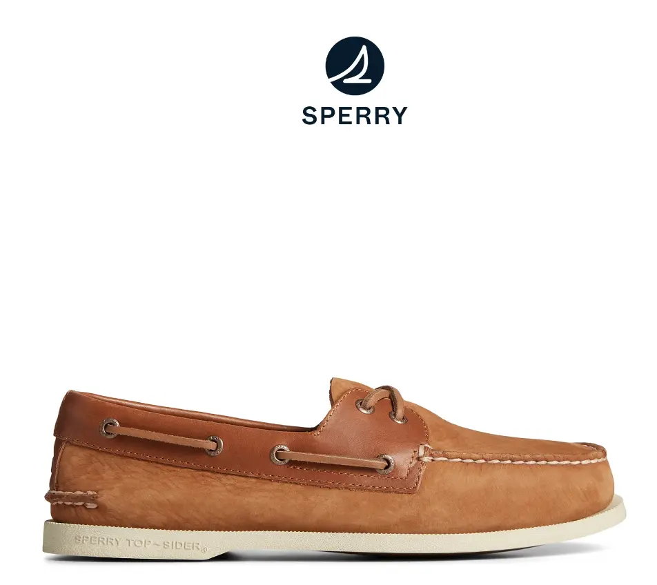 Sperry A/O 2-EYE - Nubuck Tan - Bronzer - STS25723 - Men's