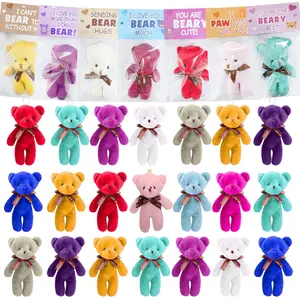 Random teddy bear toys, 1/3/5/10 pieces, Valentine's Day gift, plush bear toy party gift, stuffed animal plush, Kawaii Stuffed Animals, Valentine's Day gift for girls and boys, classroom school exchange prize (no packaging bag)
