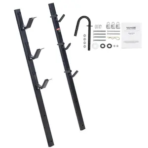 VEVOR Trimmer Rack, 3 Place Weeder Trimmer Rack, Locking Trim Holder Landscape Trailer Rack Carrier Mount on Open Pickup/Trailer Enclosed Trailers, Pair