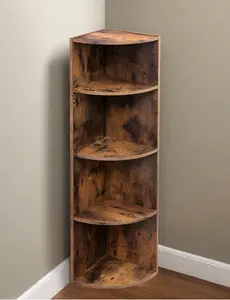 Wooden Corner Shelf Unit