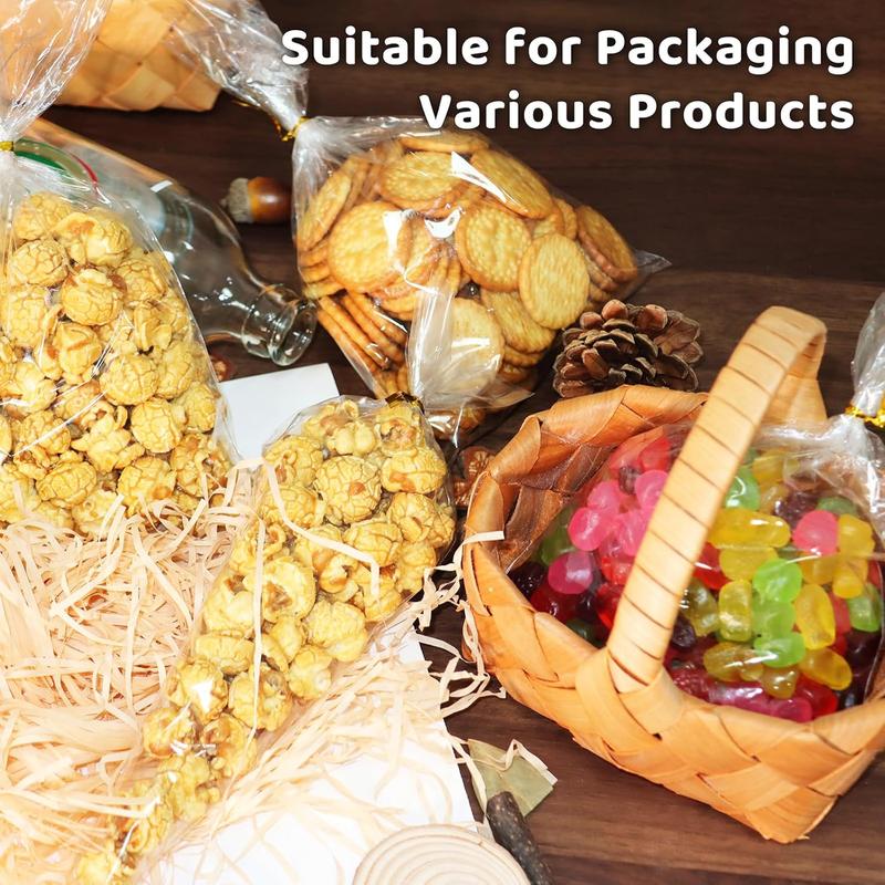 10 Pack 24 x 30 Inches Clear Gift Bags,Large Cellophane Wraps for Gift Baskets,Plastic Wrap.