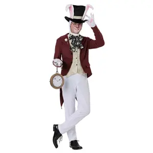Plus Size White Rabbit Costume for Men