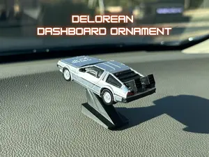 DeLorean Dashboard Drift Ornament - SciFi Car Decoration