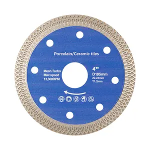 2Pack 4 Inch Diamond Tile Cutting Blade, Ultra-Thin 125mm Diamond Saw Blade for Cutting Ceramic Tiles, Marble, Granite, Rock Slabs, Porcelain, Wet/Dry Cut Angle Grinder Cutting Wheel Disc
